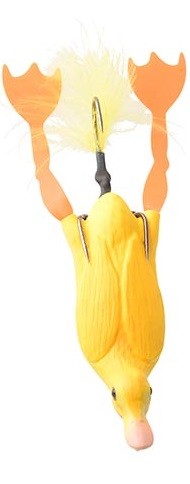 3D Hollow Duckling weedless S 7.5 cm 15 g - Yellow