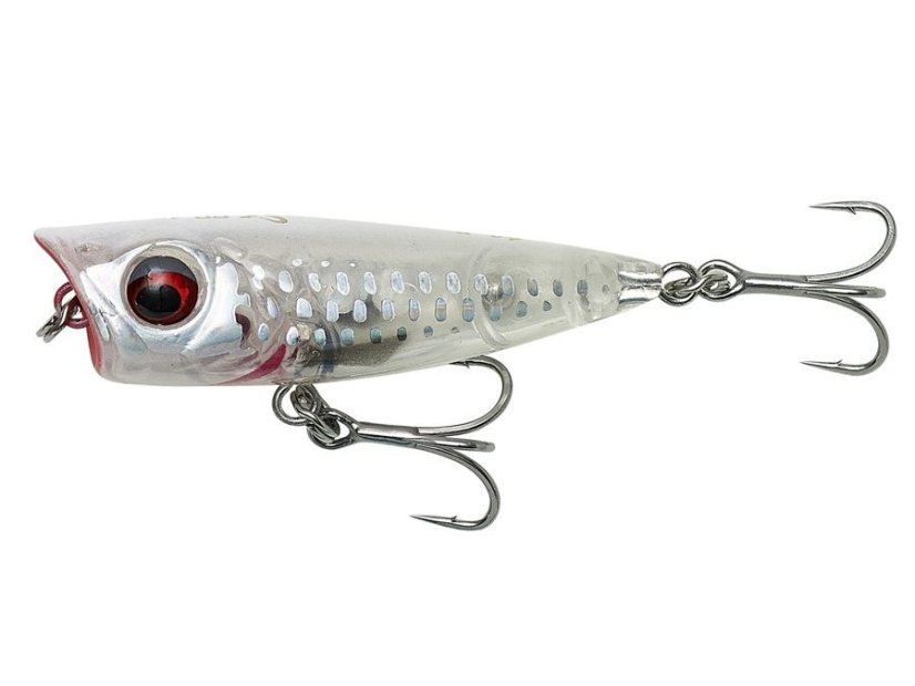 3D Minnow Popper 4.3 cm 4 g F Crystal White